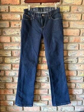 Wrangler Jeans Womens Q-Baby Riding Dark Wash Stretch No Gap 3/4 x 32